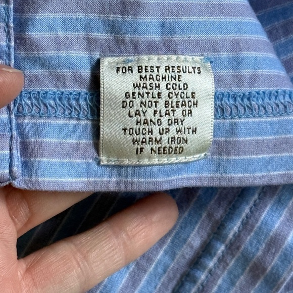 Peter Millar Striped Cotton Polo Shirt XL Blue - Picture 7 of 9